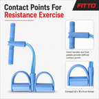 96 Pieces Pull Reducer Resistance Exerciser, Blue, Foot Pedal Handles for Home Workout Training