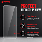 96 Pieces 17 Pro Tempered Glass Screen Protectors, ESD Anti-Static Display Guard, 1 Pack