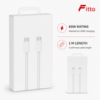 120 Pieces USB-C to USB-C Charging Cables, 60W, 1 m