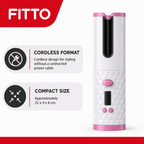 60 Pieces Cordless Automatic Hair Curler, Pink and White, Compact Hair Styling Tool, Single Item