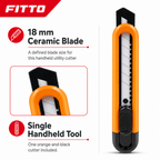 96 Pieces Utility Cutter with 18 mm Ceramic Blade, Orange and Black, 1 Piece