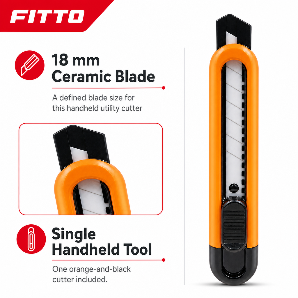 96 Pieces Utility Cutter with 18 mm Ceramic Blade, Orange and Black, 1 Piece