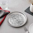 120 Pieces Stainless Steel Round Plate with Raised Rim, 25 cm, Silver, 1 Piece