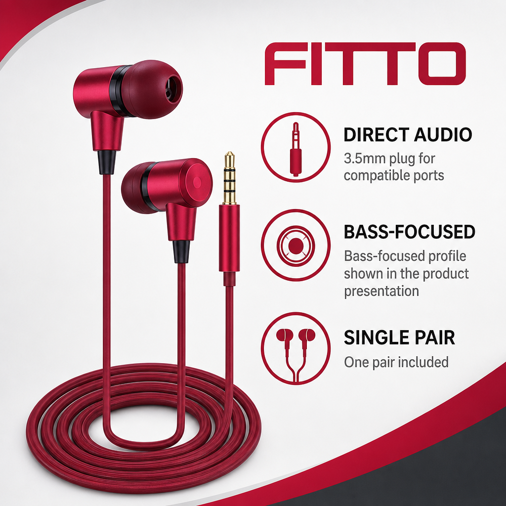 240 Pieces 3.5mm Wired HiFi Earphones with Strong Bass for Music and Audio Listening