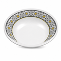 96 Pieces Melamine Salad Bowl, 7 Inch, White and Grey with Yellow Accents