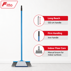 96 Pieces Indoor Broom with Iron Handle, 120 cm, Assorted Colour