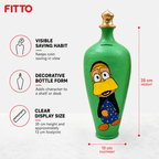 72 Pieces Decorative Bottle Coin Bank, 35 cm, Green, Single Piece