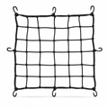 48 Pieces Elastic Cord Cargo Nets, 150 x 150 cm, 10 Hooks, Black Net for Vehicle Storage