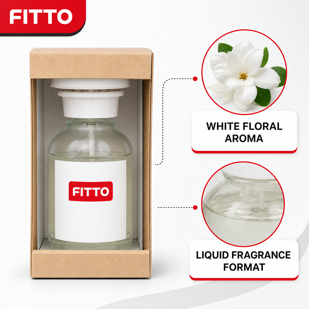 60 Pieces Interior Aroma Liquid Air Freshener, White Floral Scent, Bottle with Presentation Box