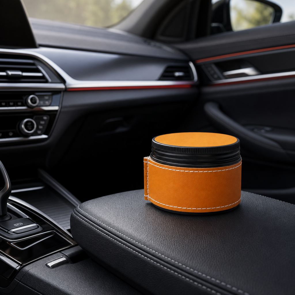 96 Pieces Car Fragrance, Orange, Round Jar With Retail Box, 1 Piece