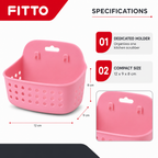 240 Pieces Plastic Kitchen Scrubber Holder, Pink, 12 x 9 x 8 cm