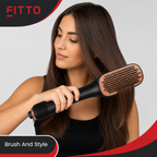 48 Pieces Hot Air Styling Brush, 2-in-1 Dryer and Styling Tool, Black and Copper, 1 Piece