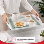 72 Pieces Rectangular Serving Trays with Double Handles, 20 Inch