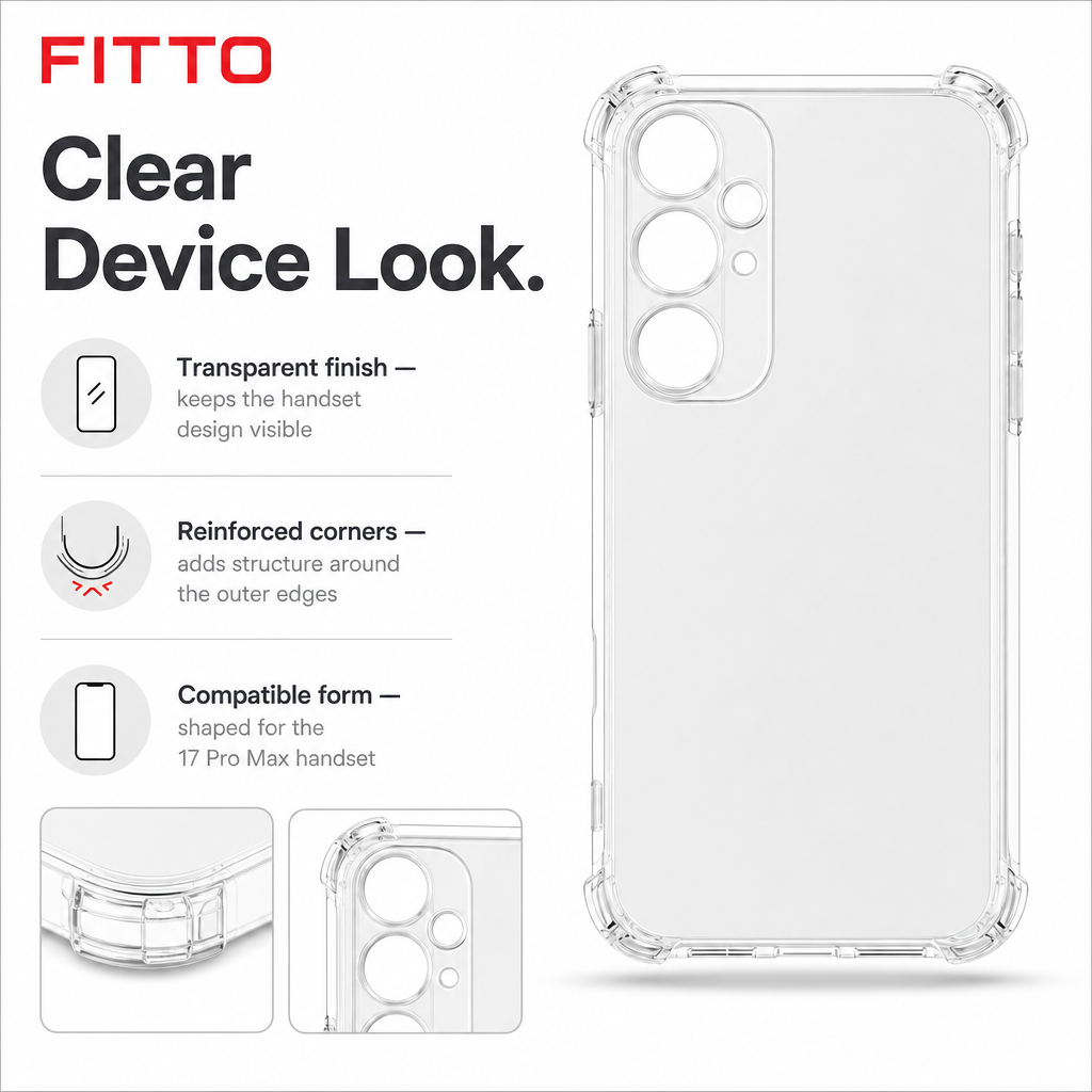 240 Pieces Clear Phone Cases for 17 Pro Max, Anti-Burst Design with Reinforced Corners