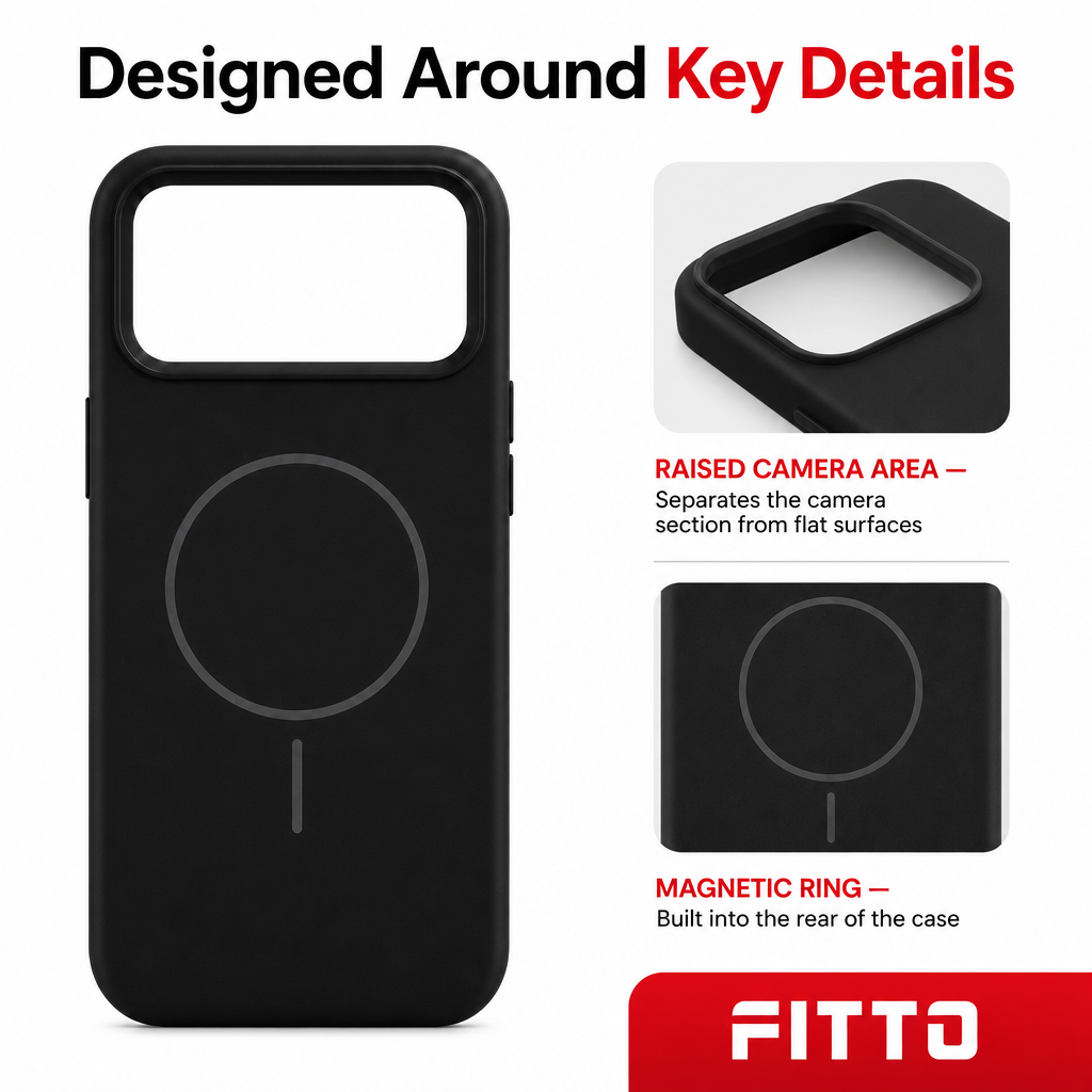 120 Pieces Silicone Magnetic Phone Cases with Raised Camera Protection for 13-Series Smartphone, Black