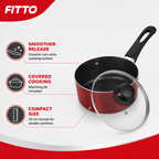 72 Pieces Sauce Pan With Lid, 20 cm Ceramic Non-Stick Cookwares