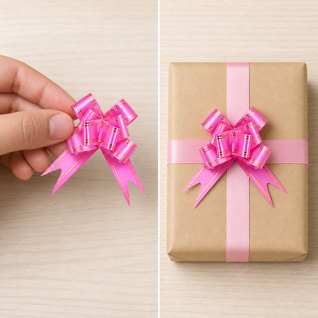 96 Pieces Pull Bows for Present Wrapping, Assorted Colours, 30 mm, Pack of 20