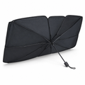 96 Pieces Foldable Car Windshield Sunshades Umbrella, 140 x 79 cm, Black