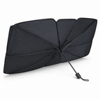 96 Pieces Foldable Car Windshield Sunshades Umbrella, 140 x 79 cm, Black