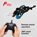 60 Pieces Remote Control Fighter Plane with 360° Stunt Function, 25.5 x 18 x 5.2 cm