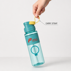96 Pieces Plastic Sports Water Bottles with Carry Strap, 750 ml, Teal and Yellow, 1 Piece