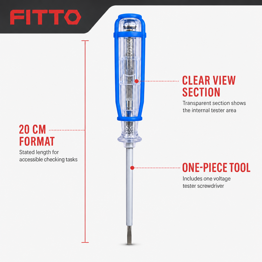 240 Pieces Voltage Tester Screwdriver, 20 cm, Blue Clear Silver, 1 Piece