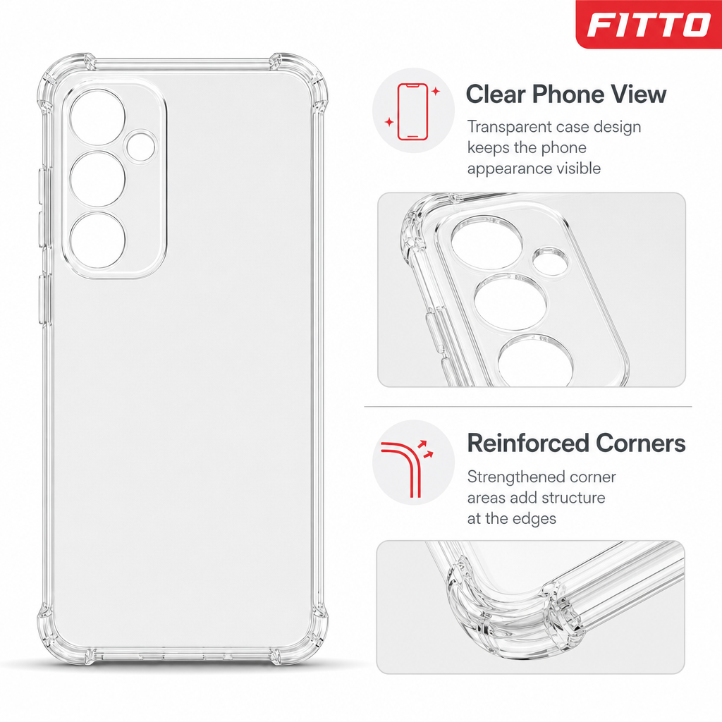 240 Pieces Clear Anti-Burst Protective Phone Cases with Reinforced Corners for 14-Series Phone