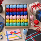 96 Pieces Assorted Colour Solid Ribbon Rolls, 5 mm x 10 m, 24 Rolls for Crafts, Decoration and Wrapping