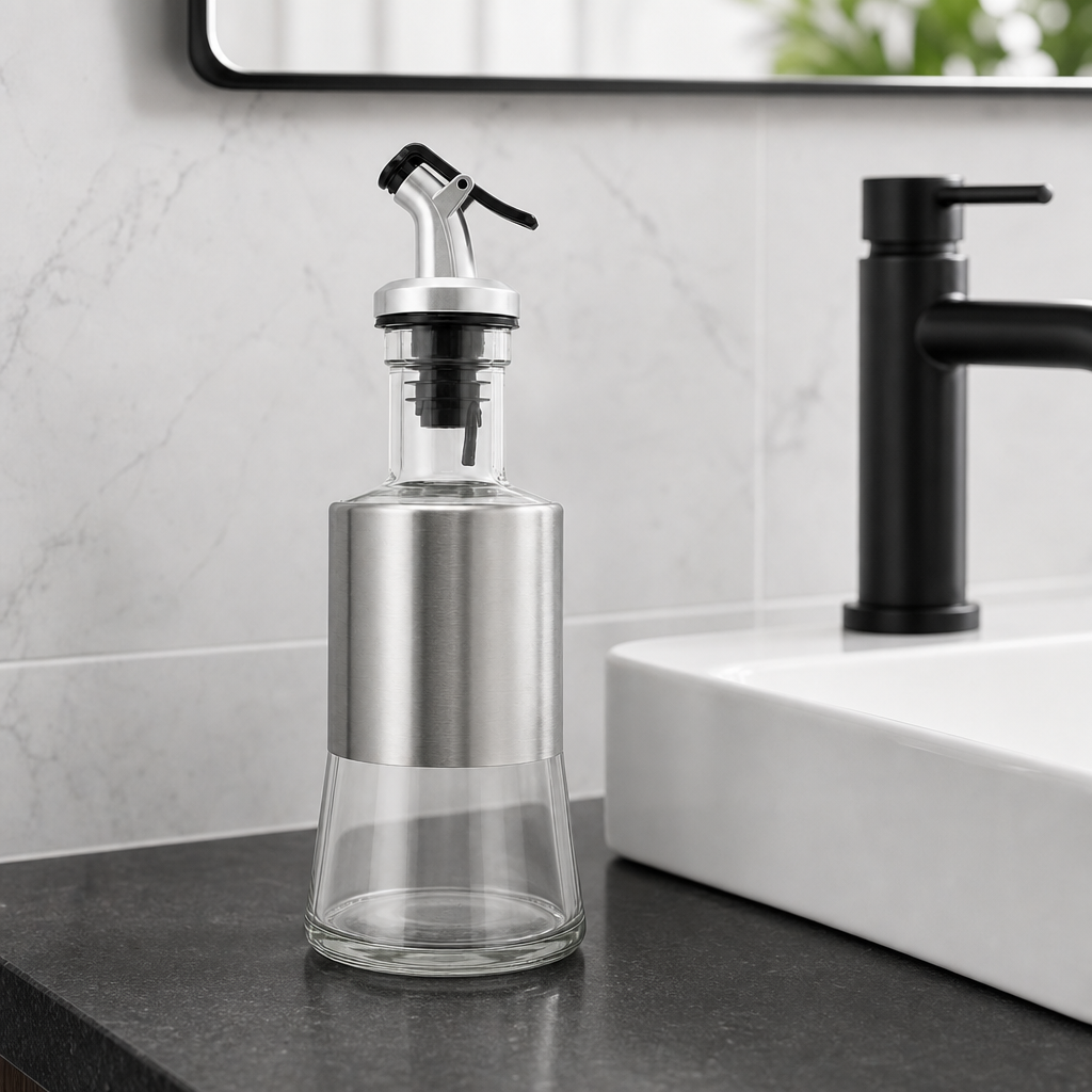 144 Pieces Soap Dispensers with Pump, Clear Body and Silver Finish, 1 Piece