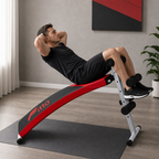 48 Pieces Sit-Up Benches with Steel Frame and Foam Leg Rollers, 139 x 22 x 35 cm