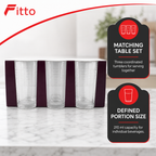 96 Pieces Glass Tumbler Set, 210 ml, Clear Drinking Glasses, 3 Pieces
