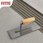 96 Pieces Stainless Steel Flooring and Tiling Notched Trowels with Wooden Handle, 28 x 12 cm, 1 Piece