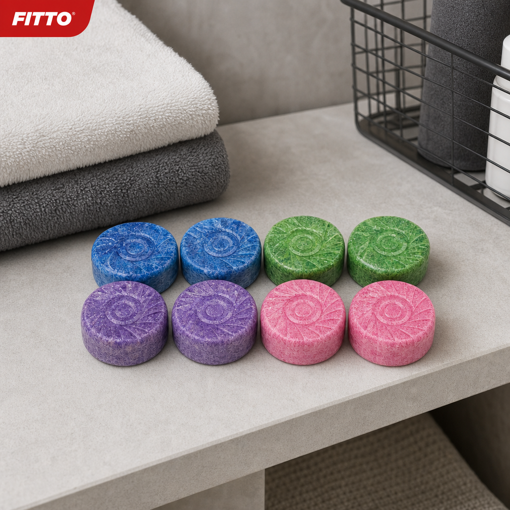 120 Pieces Toilet Cleaner Tablets, Multicolour Round Tablets, 8-Piece Pack for Toilet Care