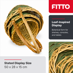 60 Pieces Decorative Wicker Leaf Basket, Natural, 50 x 28 x 15 cm