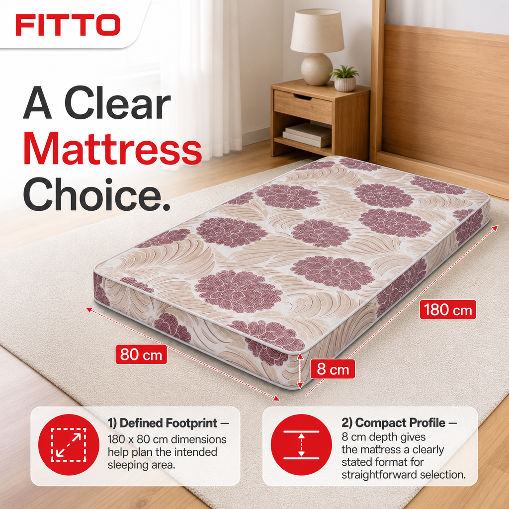 48 Pieces Foam Mattresses, 180 x 80 x 8 cm, Single Mattress for Bedroom or Guest Room