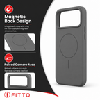 120 Pieces Magnetic Silicone Phone Cases with Raised Camera Protection, Gray, Compatible with 15 Pro
