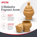72 Pieces Traditional Terracotta Incense Burner with Lid, Round Lidded Bakhoor Holder, 25 x 18 x 18 cm