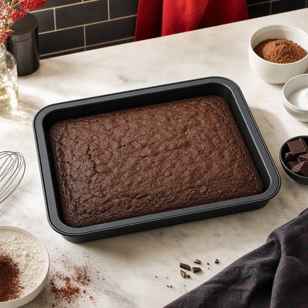 96 Pieces Non-Stick Cake Mold Carbon Steel Rectangular Baking Pan Black 42 x 29 x 5.2 cm 1 Piece