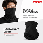 120 Pieces Sports Face and Neck Mask, Black Neck Gaiter for Outdoor Training
