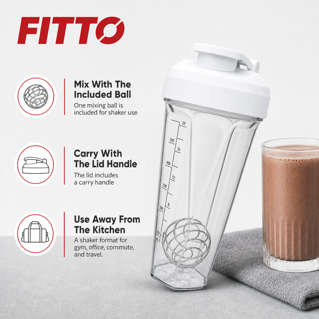 96 Pieces Protein Shaker Bottle with Mixing Ball, Single Unit, 24 cm