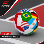 120 Pieces Mini Football With Country Flag Design, Multicolour Panel Style, 14 cm
