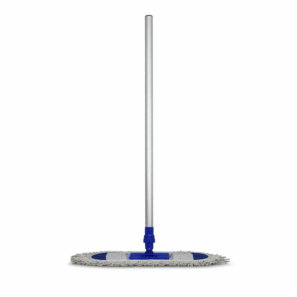 72 Pieces Flat Mop with Telescopic Aluminium Handle, 40 cm Floor Cleaning Head, 120 cm Length