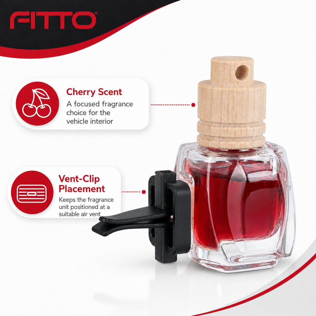 96 Pieces Car Vent Air Freshener Clip, Cherry Scent, 5 ml, Red