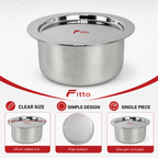 48 Pieces Stainless Steel Cooking Pan with Plain Bottom, 29 cm