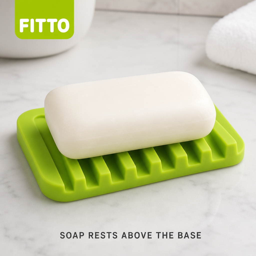 120 Pieces Silicone Soap Dish with Raised Drainage Ridges, Assorted Colours, 18 x 12 cm, 1 Piece