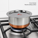 72 Pieces Stainless Steel Cooking Pan with Copper Bottom, 18 cm