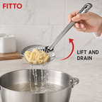 96 Pieces Stainless Steel Basting Skimmer, Perforated Cooking Utensils, Size No. 6, 34 cm