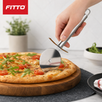 96 Pieces Stainless Steel Pizza Cutters with Wheel Blade, 25 cm, 1 Piece