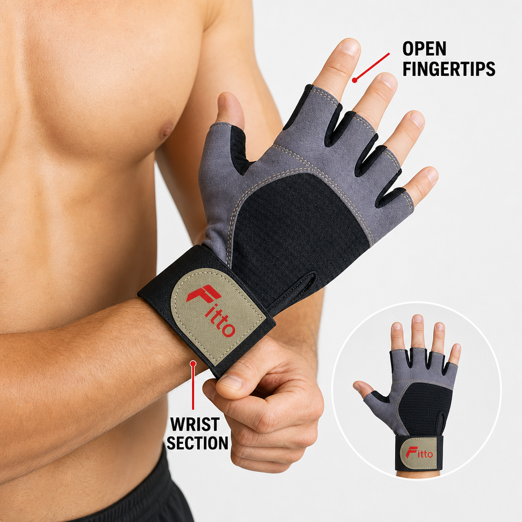 96 Pieces Gym Gloveses for Weight Lifting and Fitness, Grey and Black, Size XXL