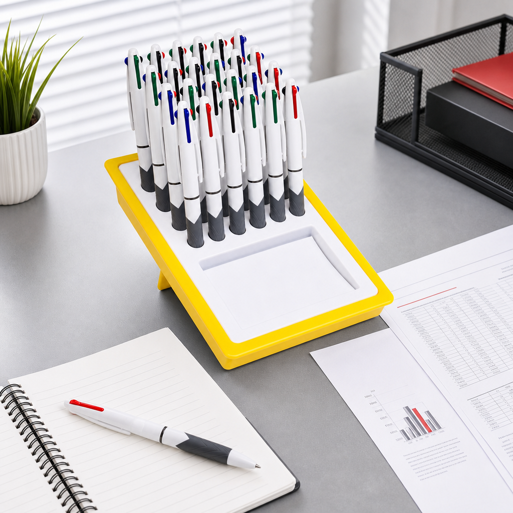 60 Pieces Grip-On Ballpoint Pens, 0.7 mm, 24 Pieces, White Body Writing Pens for Office and School Use